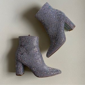 Betsey Johnson Rhinestone Ankle Booties | 6.5